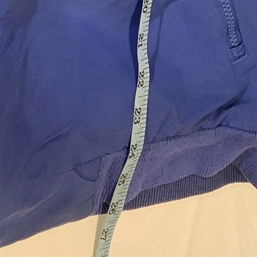 Vintage Lands End Mens Zip Fleece Lined Bomber Jacket Blue Gray Size M 38-40 - Picture 10 of 16